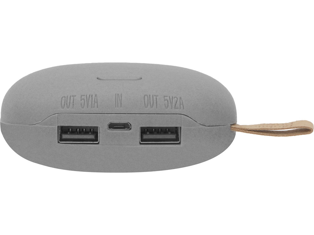 Внешний аккумулятор в форме камня Stone, 10400 mAh, серый-4