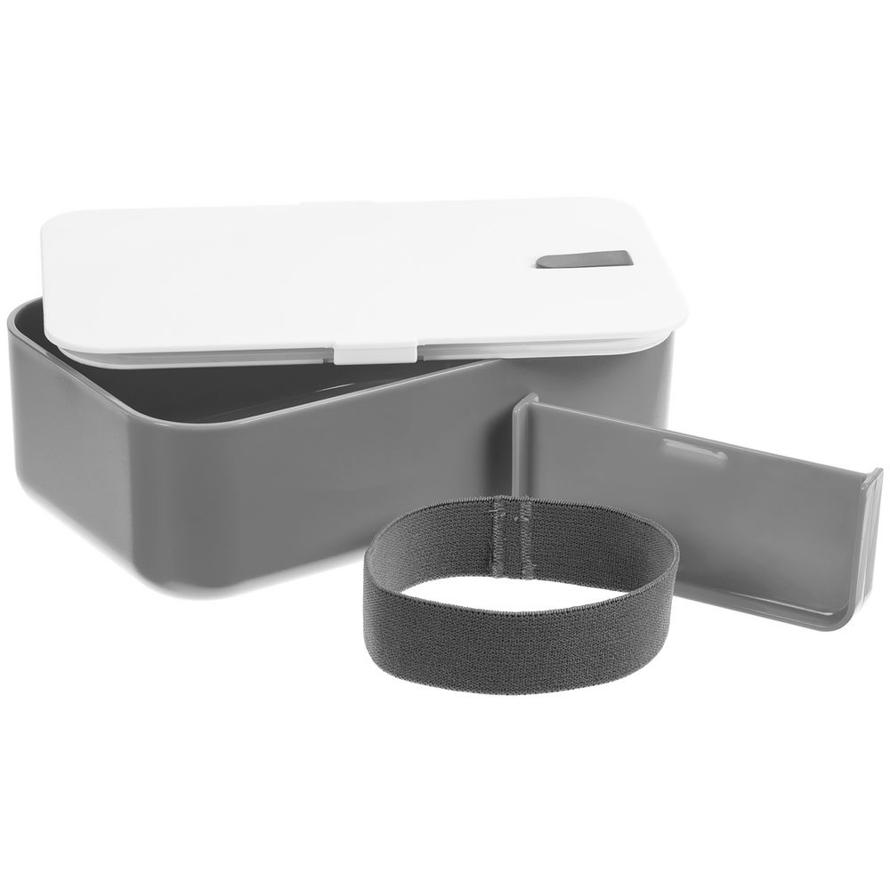 Ланчбокс Lunch Hour, белый с серым-4