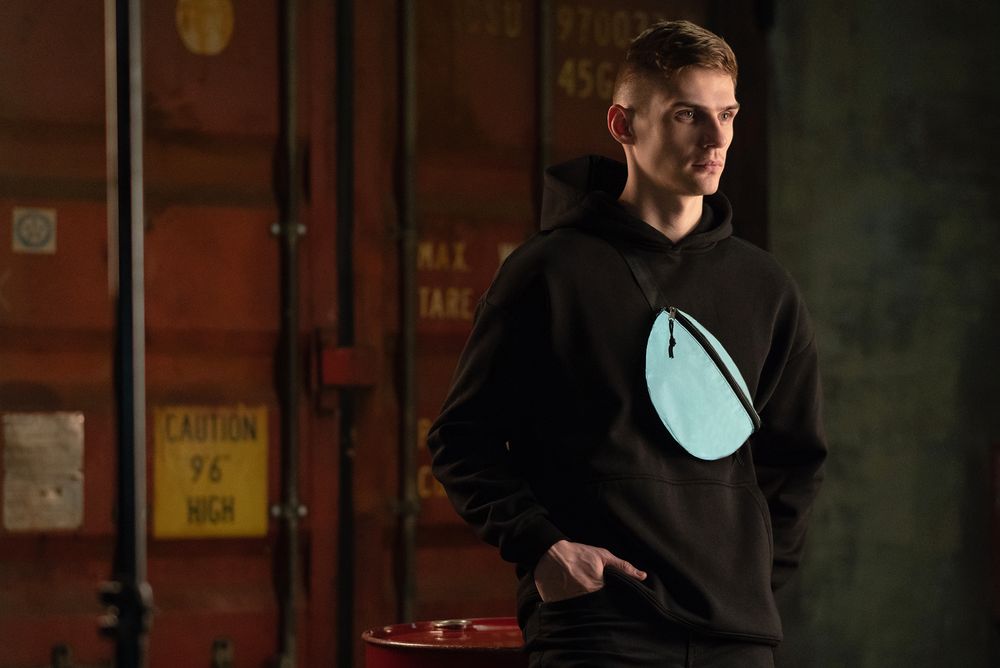 Поясная сумка Manifest из светоотражающей ткани, серая-3