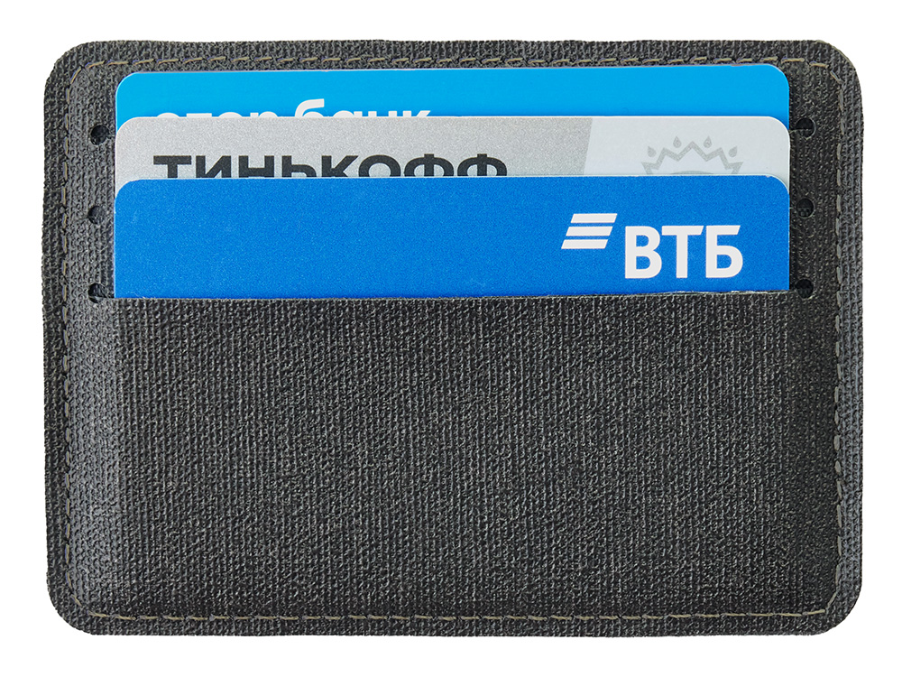 Подарочный набор Consul: обложка для паспорта и картхолдер, серый-4