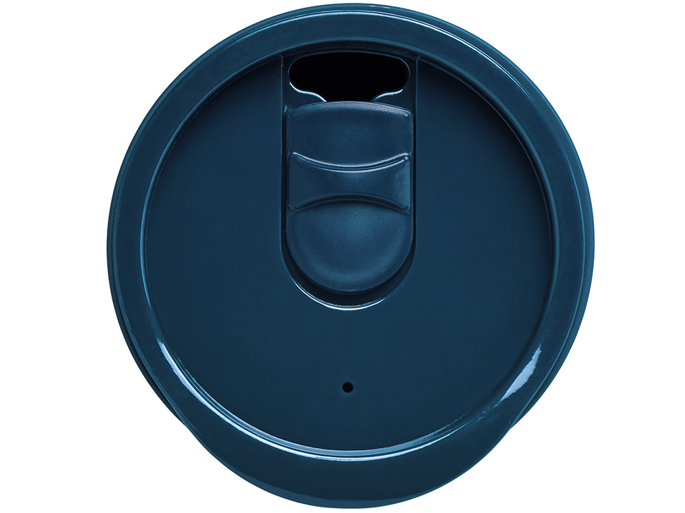 Термокружка LINDE с двойными стенками из переработанного полипропилена, синий нэйви-3