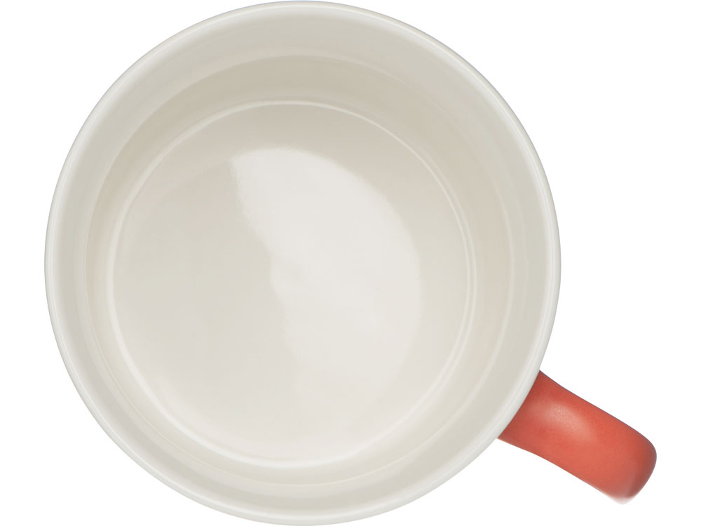 Матовая кружка Nancy 360 мл цветная снаружи, белая внутри, коралловый-3