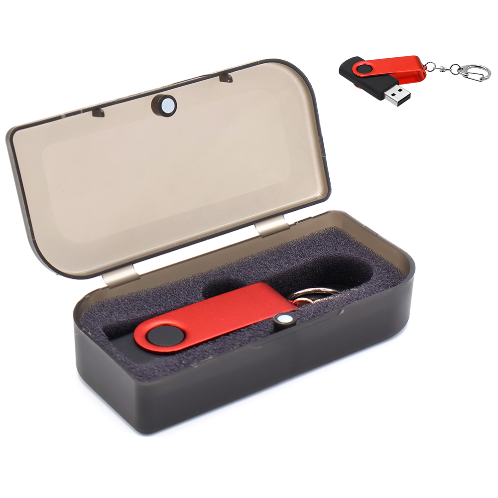 Флешка Twist Color 16 Гб в футляре, Красный-0