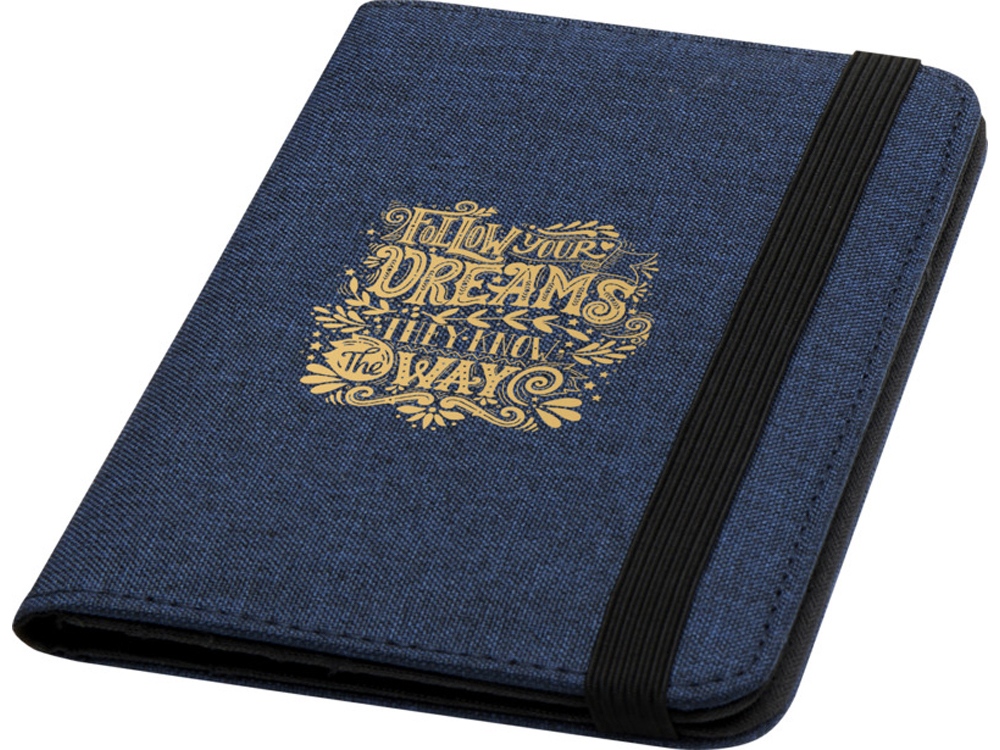 Ross Держатель паспорта с RFID-защитой из переработанного PET-пластика, сертифицированного согласно GRS - navy-3