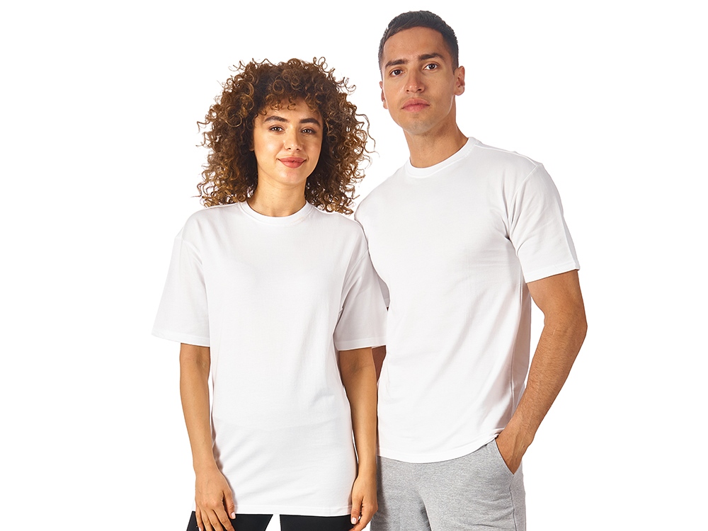 Футболка из френч терри Warsaw унисекс 220гр, белый-0