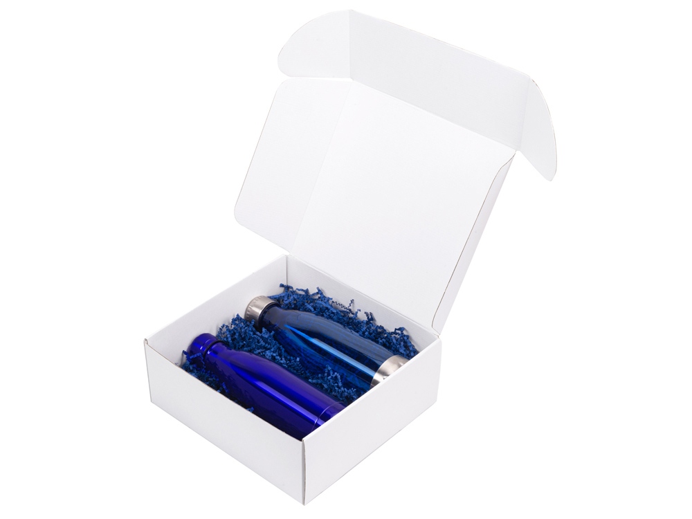 Подарочный набор с термосом и бутылкой Bottle set, синий-1