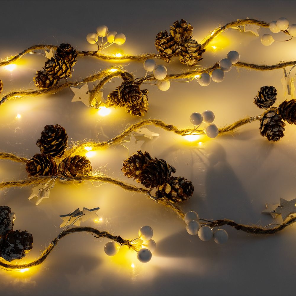 Светодиодная гирлянда Cones and Berries-0