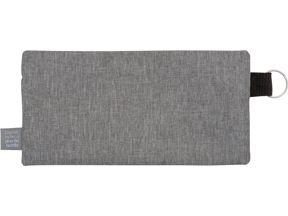 Универсальный пенал из переработанного полиэстера RPET Holder, серый/черный-3