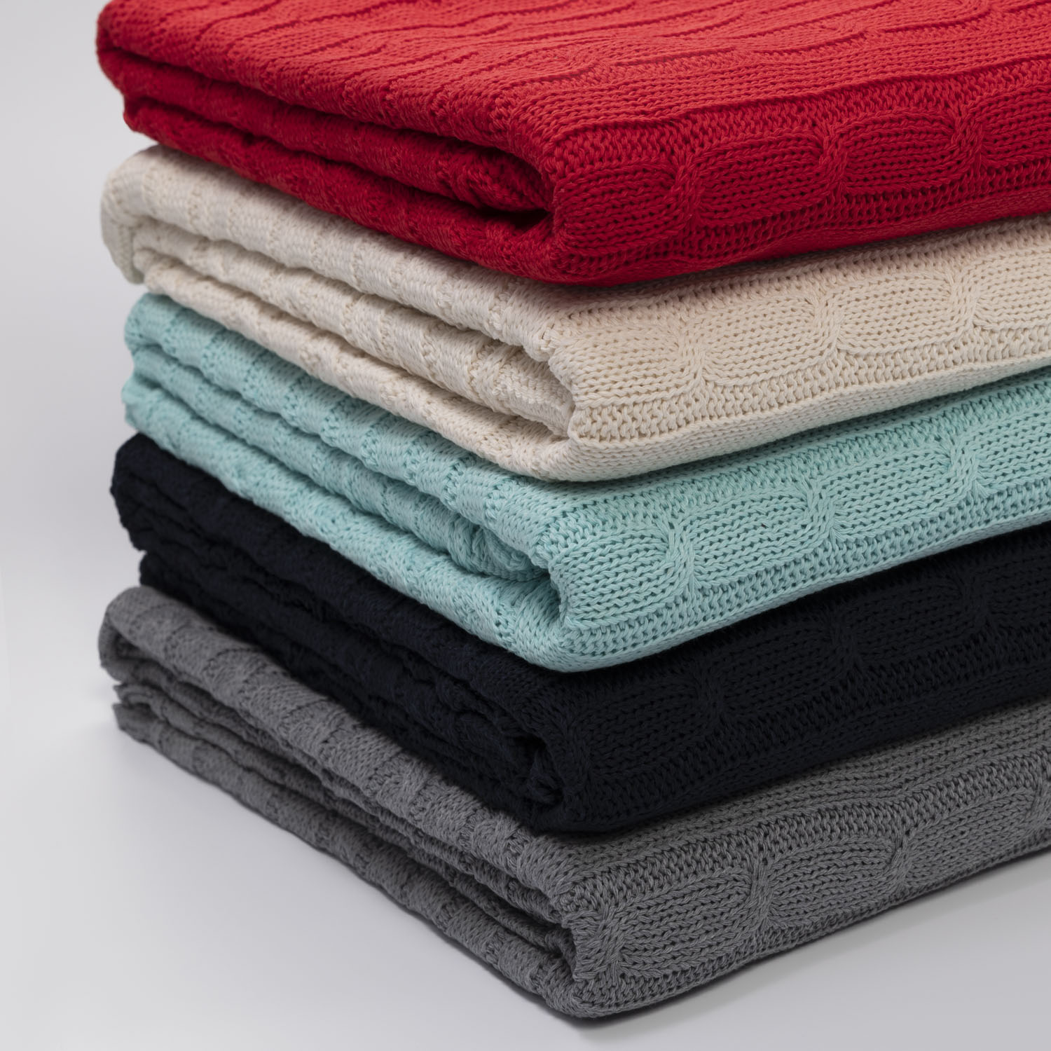 Плед Fado вязаный, синий (без подарочной коробки)-10