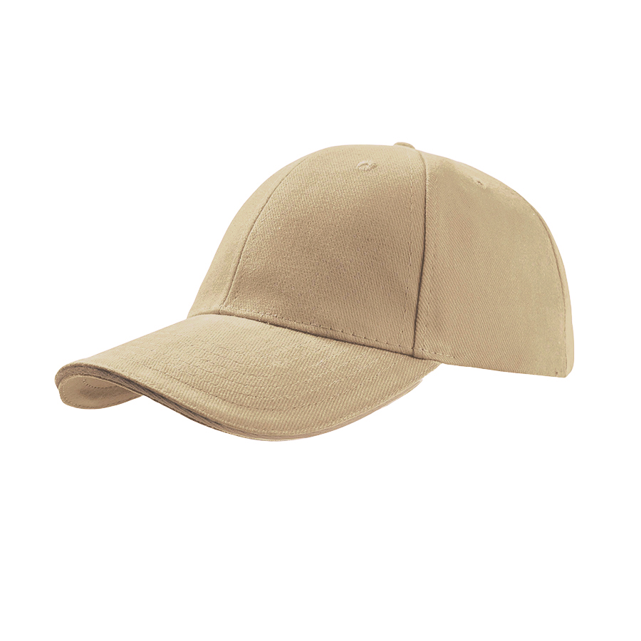 Бейсболка LIBERTY SANDWICH, 6 клиньев, сэндвич, металлическая застежка, хаки-0