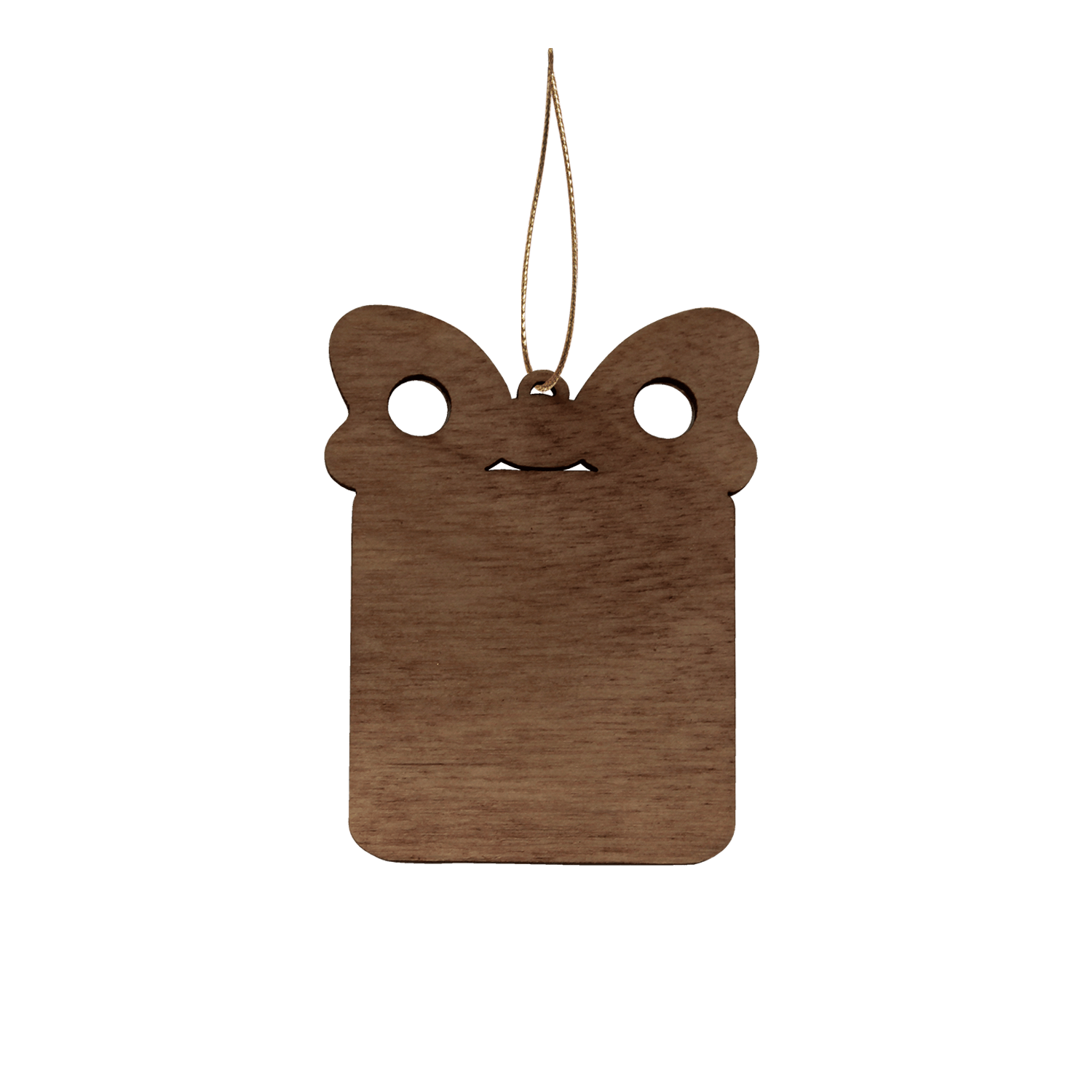 Ёлочная игрушка Подарочек (белый с золотым )-1