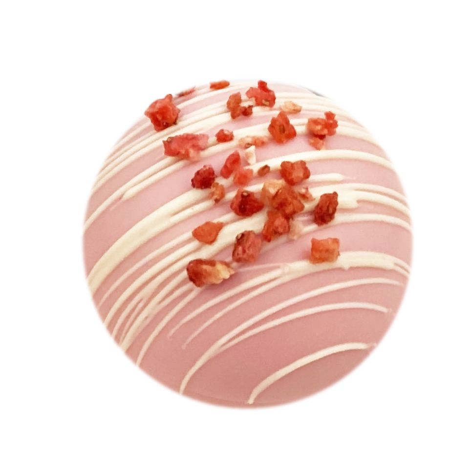 Шоколадная бомбочка «Клубника»-0