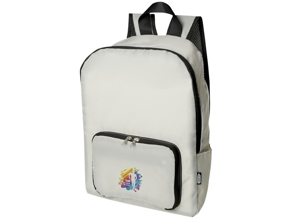 Складной рюкзак EcoFold объемом 15 л из переработанного ПЭТ-пластика - Sandstone-3