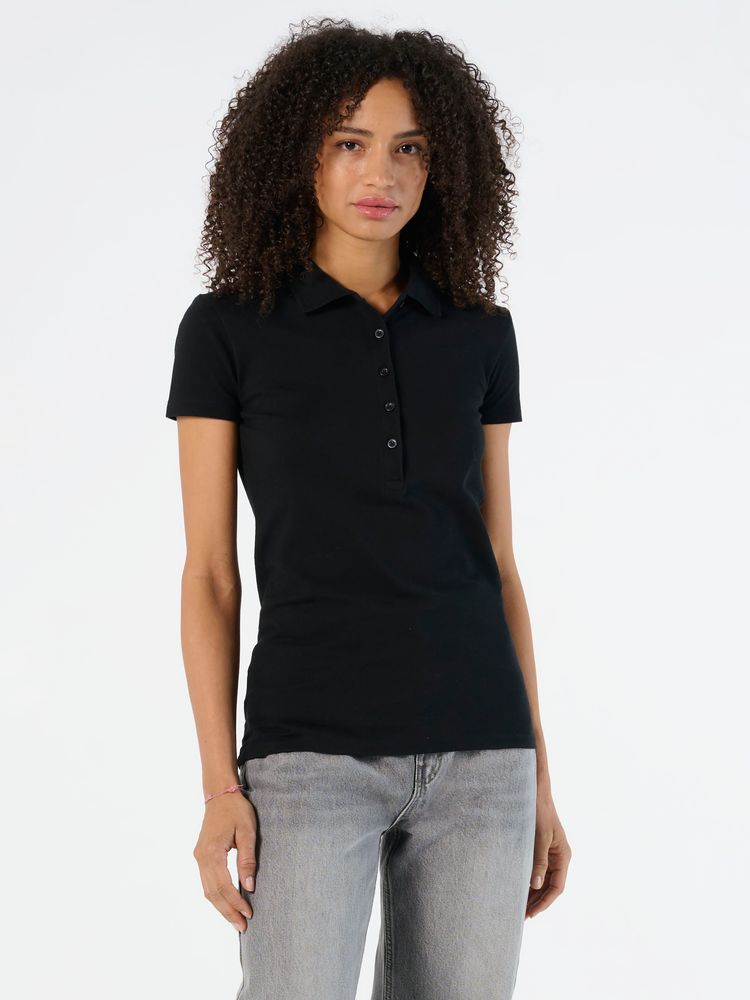 Рубашка поло женская Phoenix Women, черная-2