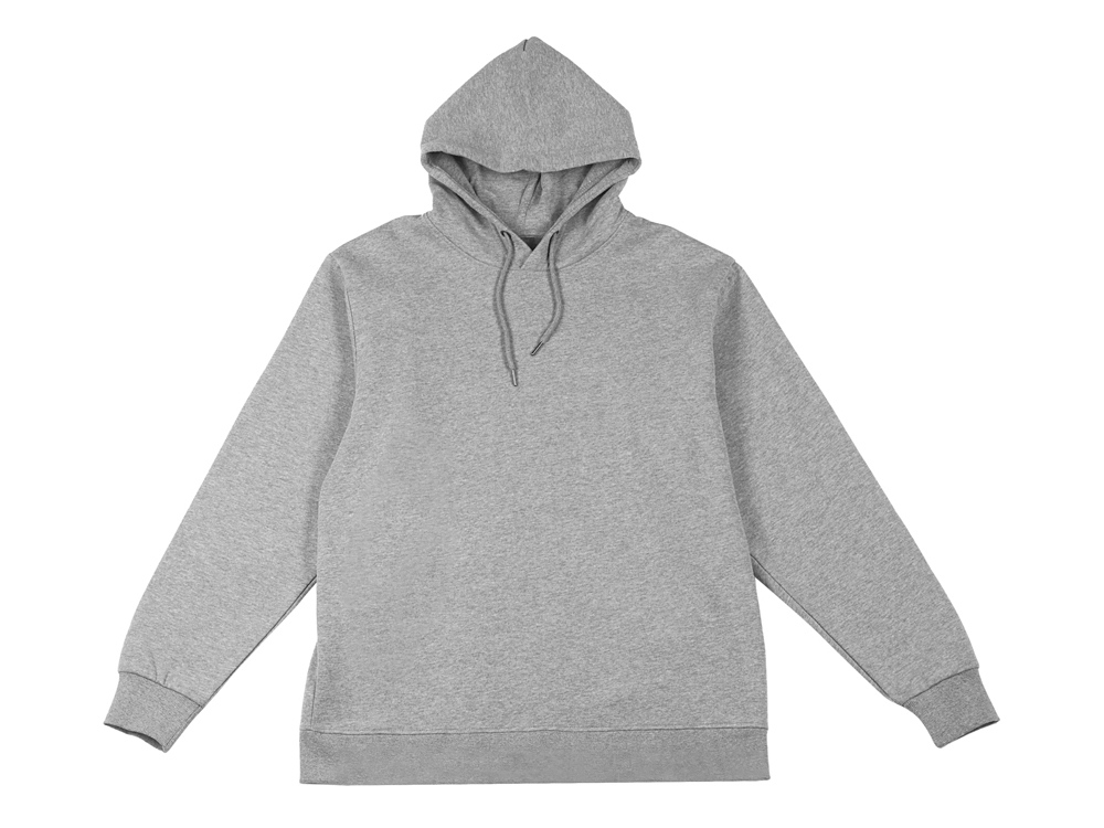 Толстовка с капюшоном оверсайз Lisbon унисекс, серый меланж-17
