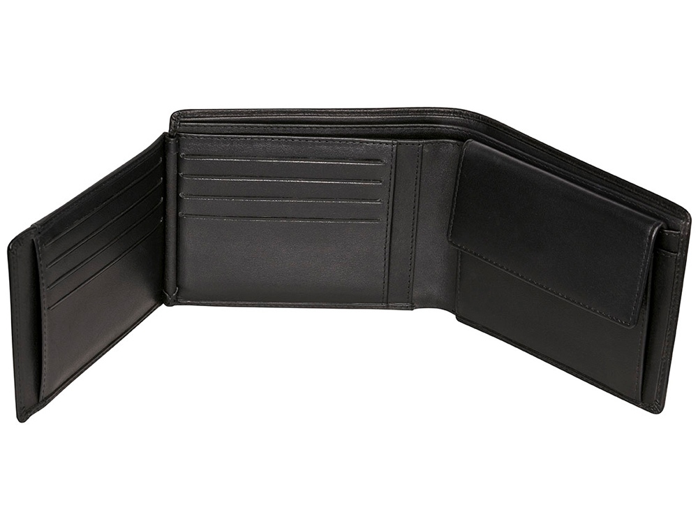 Портмоне BUGATTI Atlanta, чёрное, натуральная воловья кожа, 12,5х2х9,7 см-1