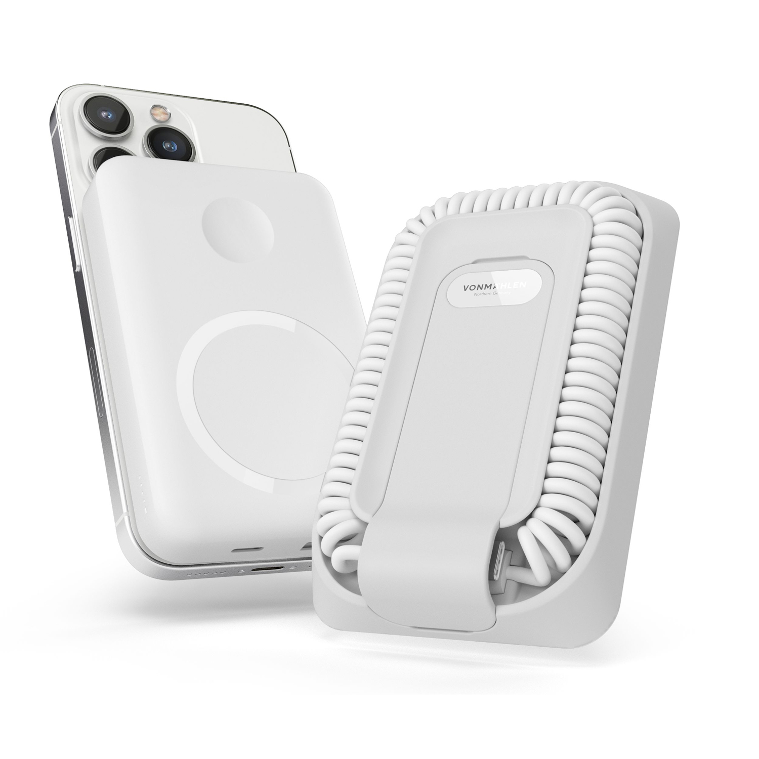 Магнитный внешний аккумулятор Allroundo Pro, 10 000 мАч, белый-2