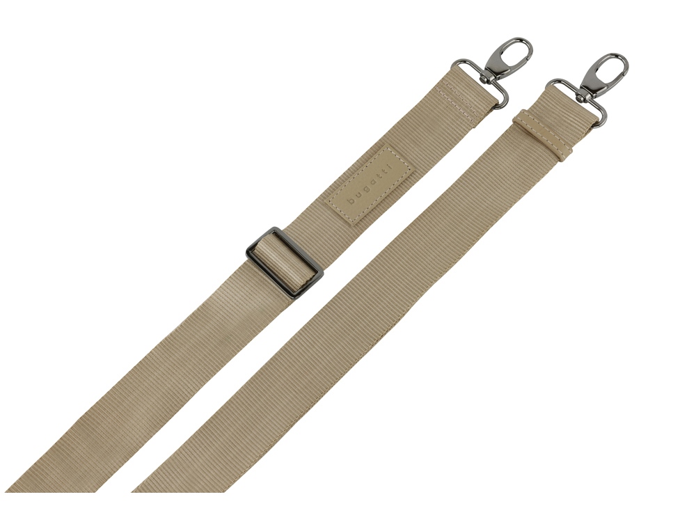 Сумка дорожная BUGATTI Elsa, песочного цвета, воловья кожа/полиэстер, 47х22х24 см-9