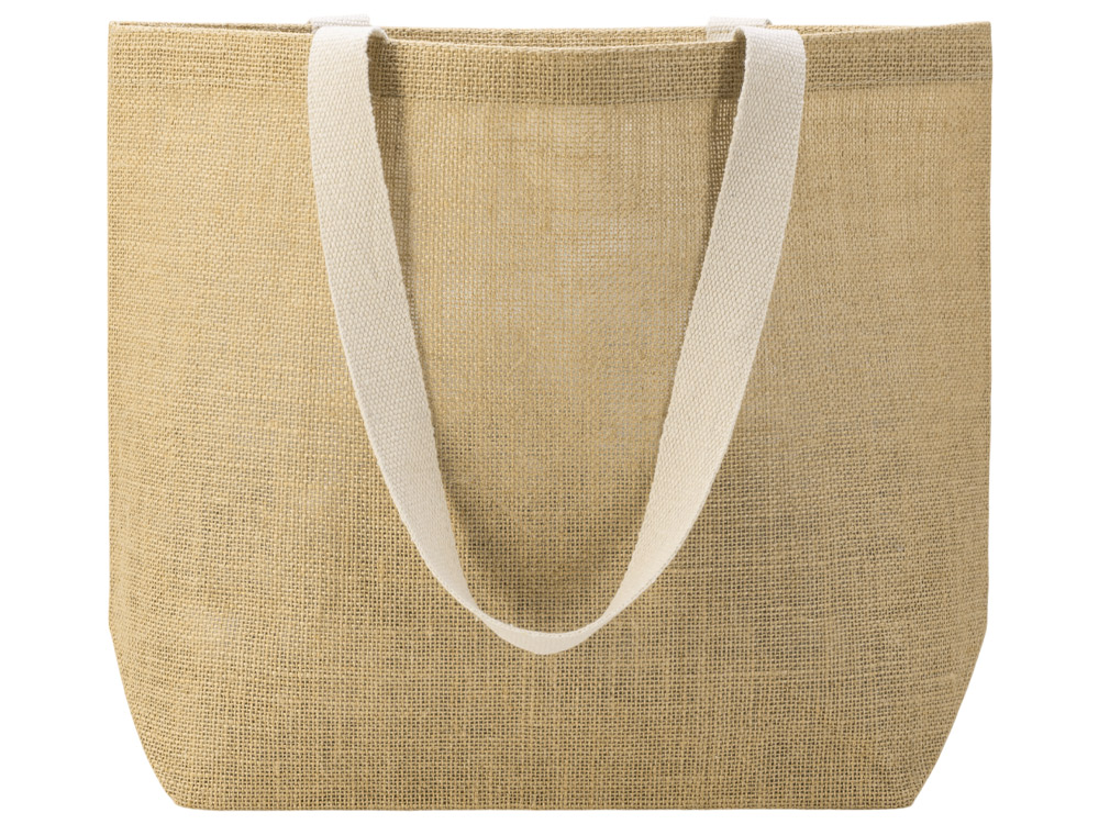 Сумка Jute джутовая с широким дном, натуральный-6