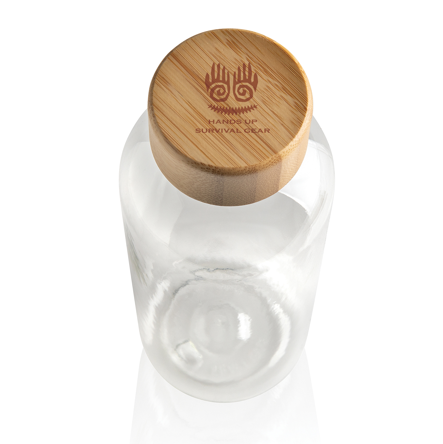 Бутылка для воды из rPET (стандарт GRS) с крышкой из бамбука FSC®-3