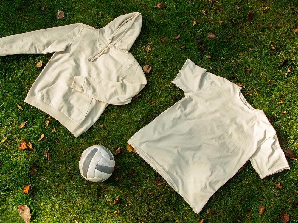 Толстовка с капюшоном мужская Pure, натуральный-9