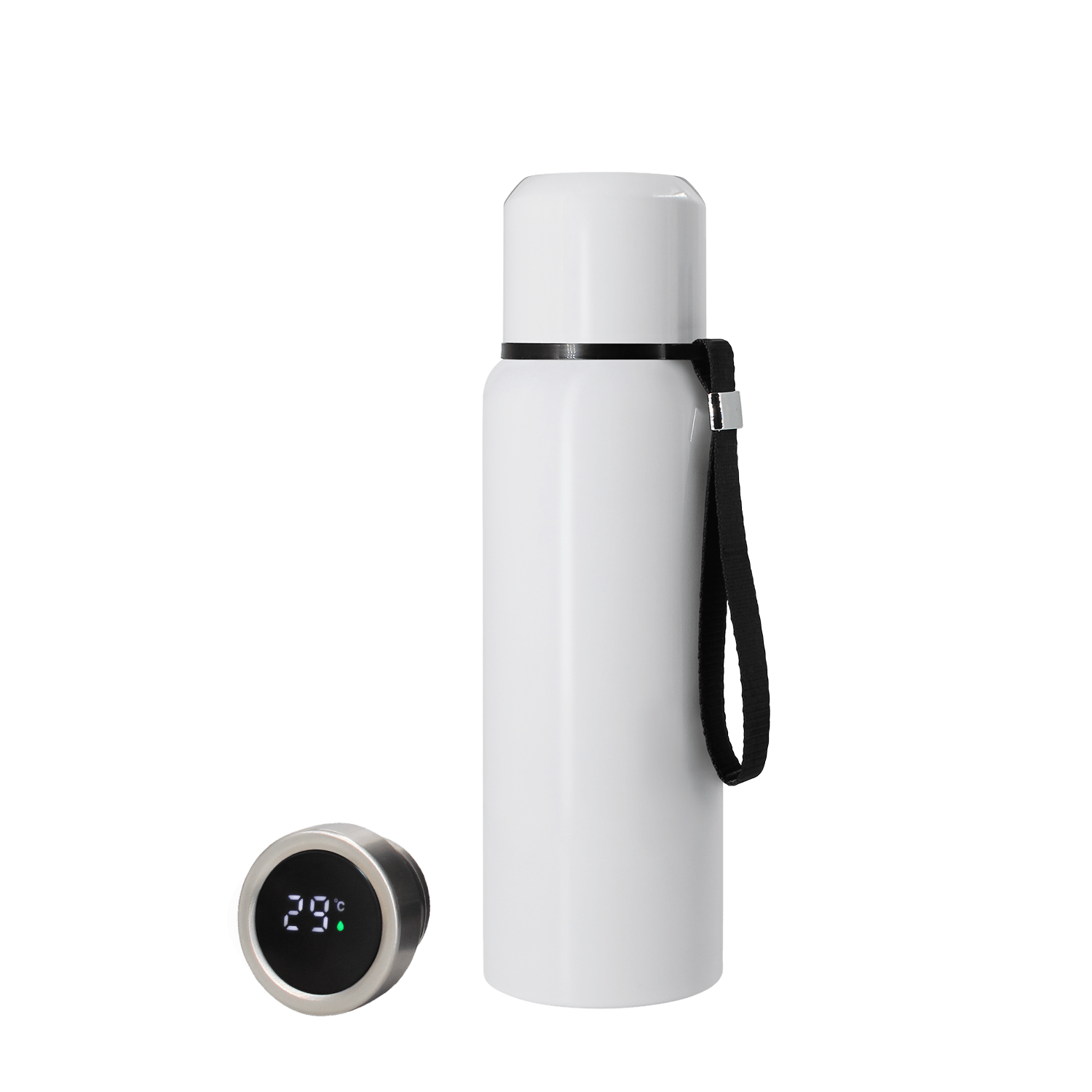 Термос S-travel New с датчиком температуры 600 мл. (белый)-1