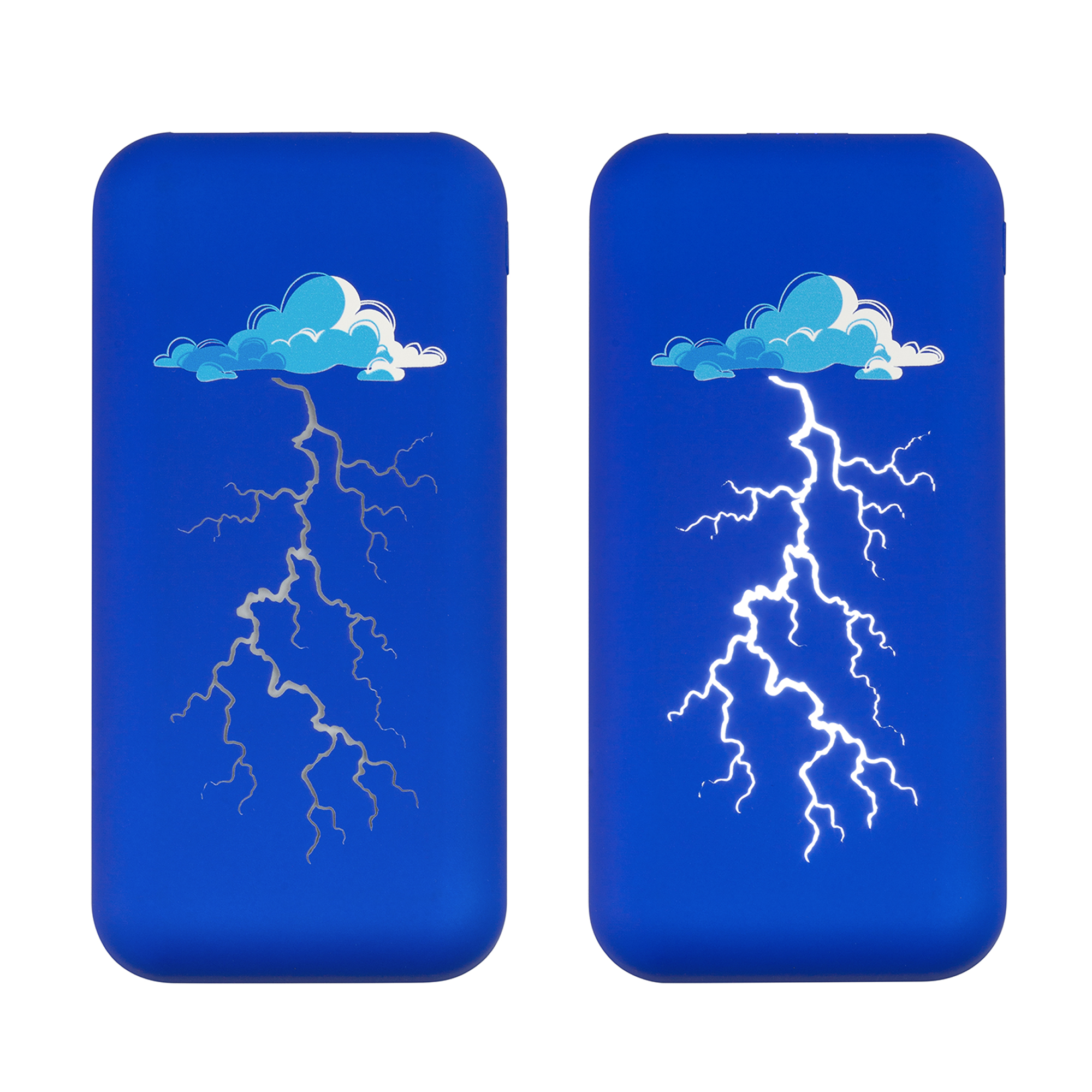 Беспроводное зарядное устройство "Sticky SOFTTOUCH", 10000 mAh с подсветкой логотипа и присосками-1