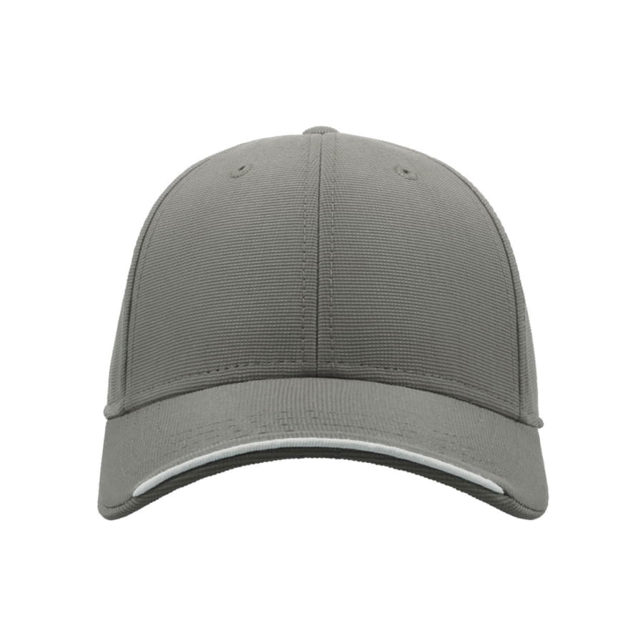 Бейсболка ESTORIL-S, 6 клиньев, застежка на липучке, серый, белый-5