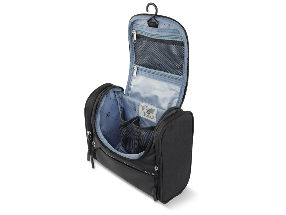 Несессер BUGATTI Blanc Delight, чёрный, нейлон RPET600D/тарпаулин/полиэстер, 24,5х12х22,5 см, 5 л-3