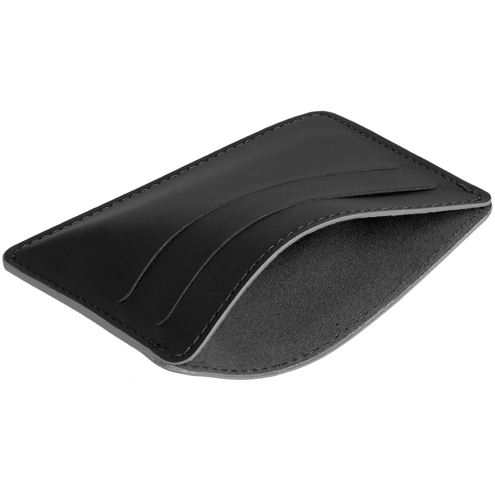 Чехол для карточек Shall Simple, черный-0