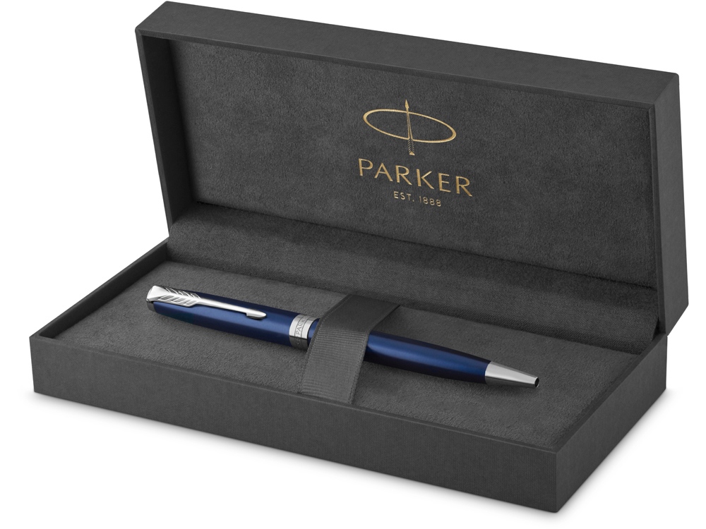 Ручка шариковая Parker Sonnet Core Subtle Blue CT, синий/серебристый-3