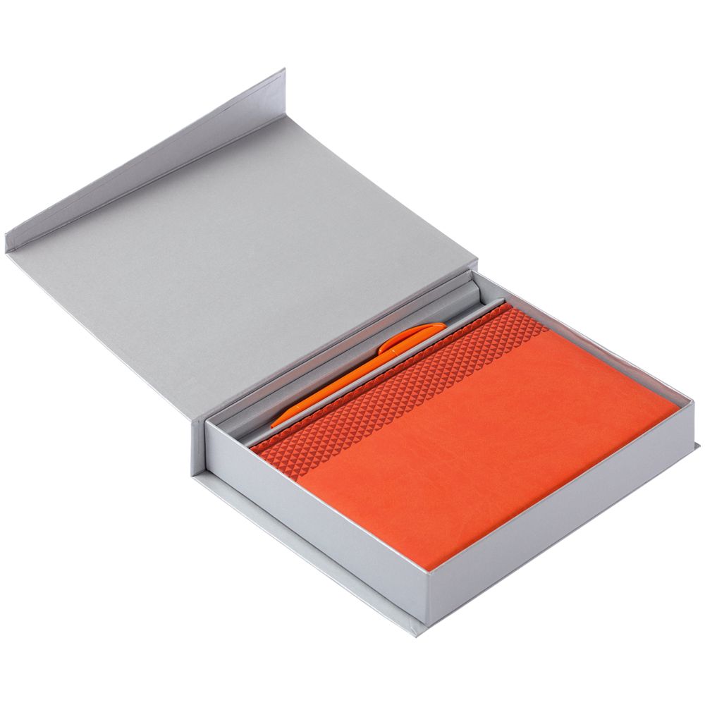 Коробка Duo под ежедневник и ручку, серая-2