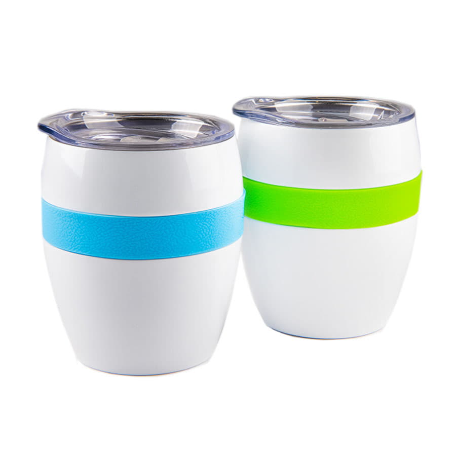 Термокружка LINE, белый, синий-8