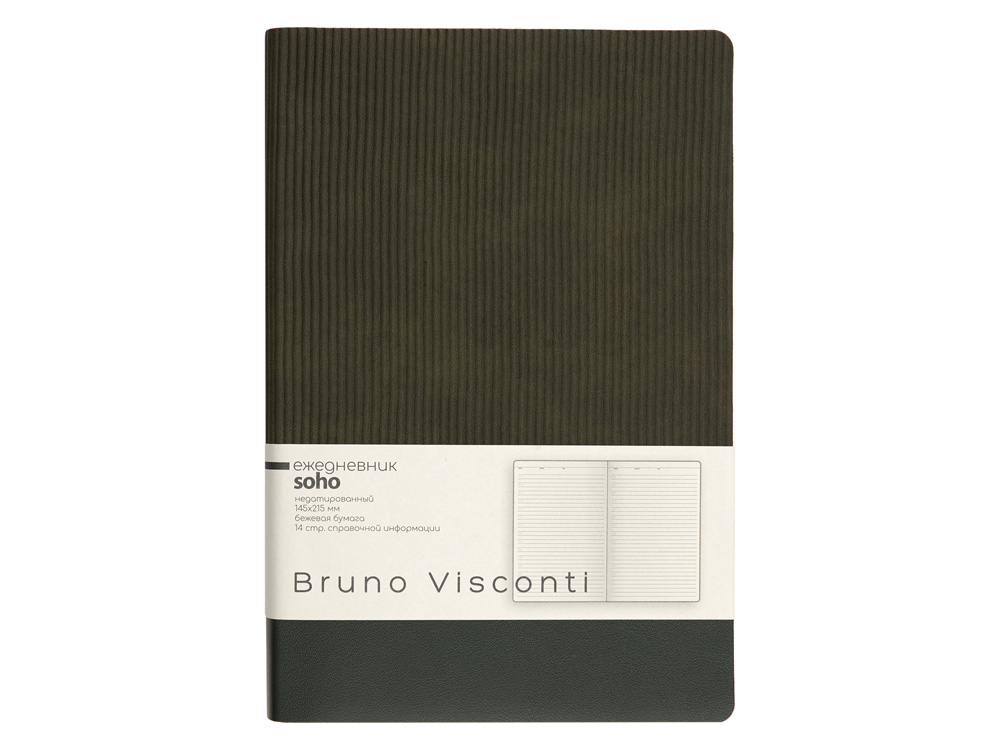 Ежедневник недатированный А5 Soho, зеленый-1
