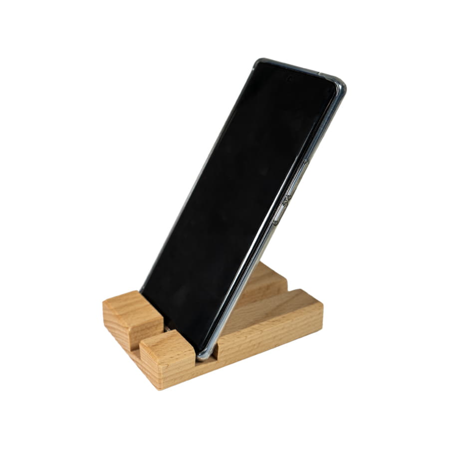Подставка для телефона  и планшета, 11х7,5х2 см, бук, светло-коричневый-6