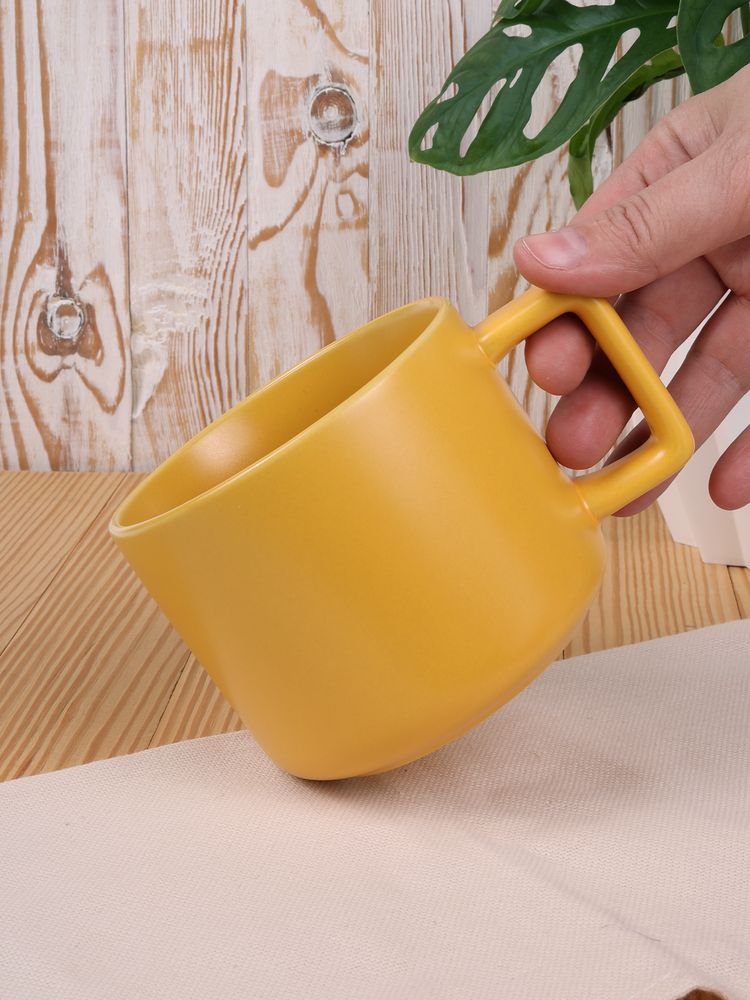 Чашка Jumbo в коробке матовая, желтая-2