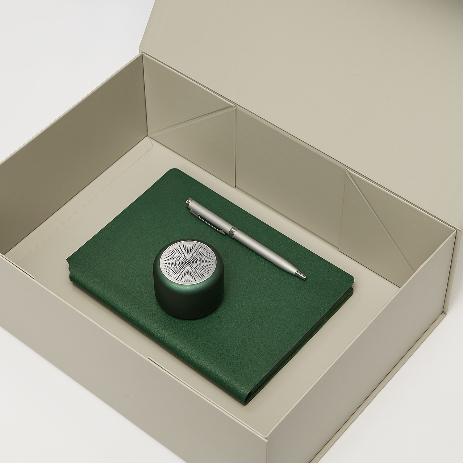 Подарочный набор Passion, Molto, зеленый (колонка, ежедневник, ручка)-1