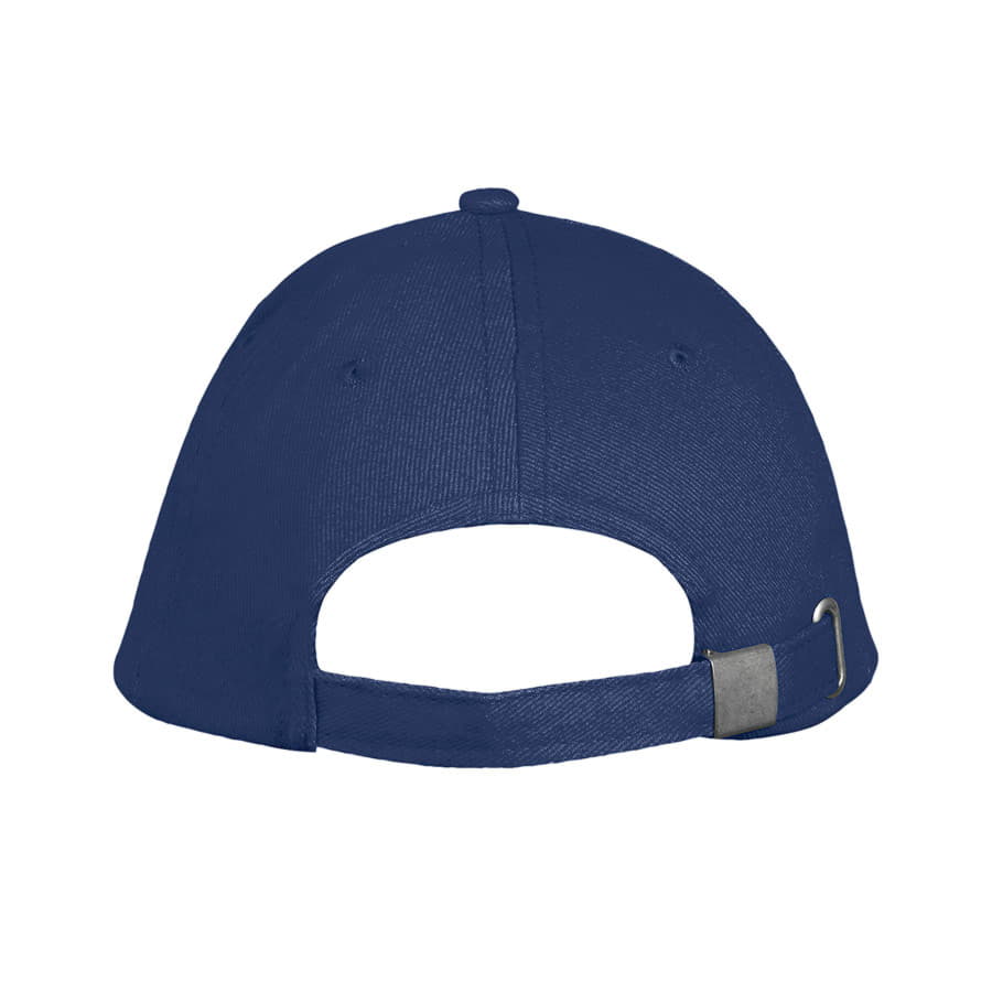 Бейсболка LONG BEACH, 5 клиньев, металлическая застежка, темно-синий, белый-3