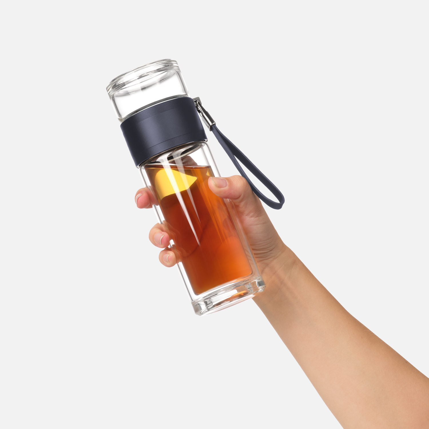 Бутылка стеклянная с двойными стенками Terso, синяя-7