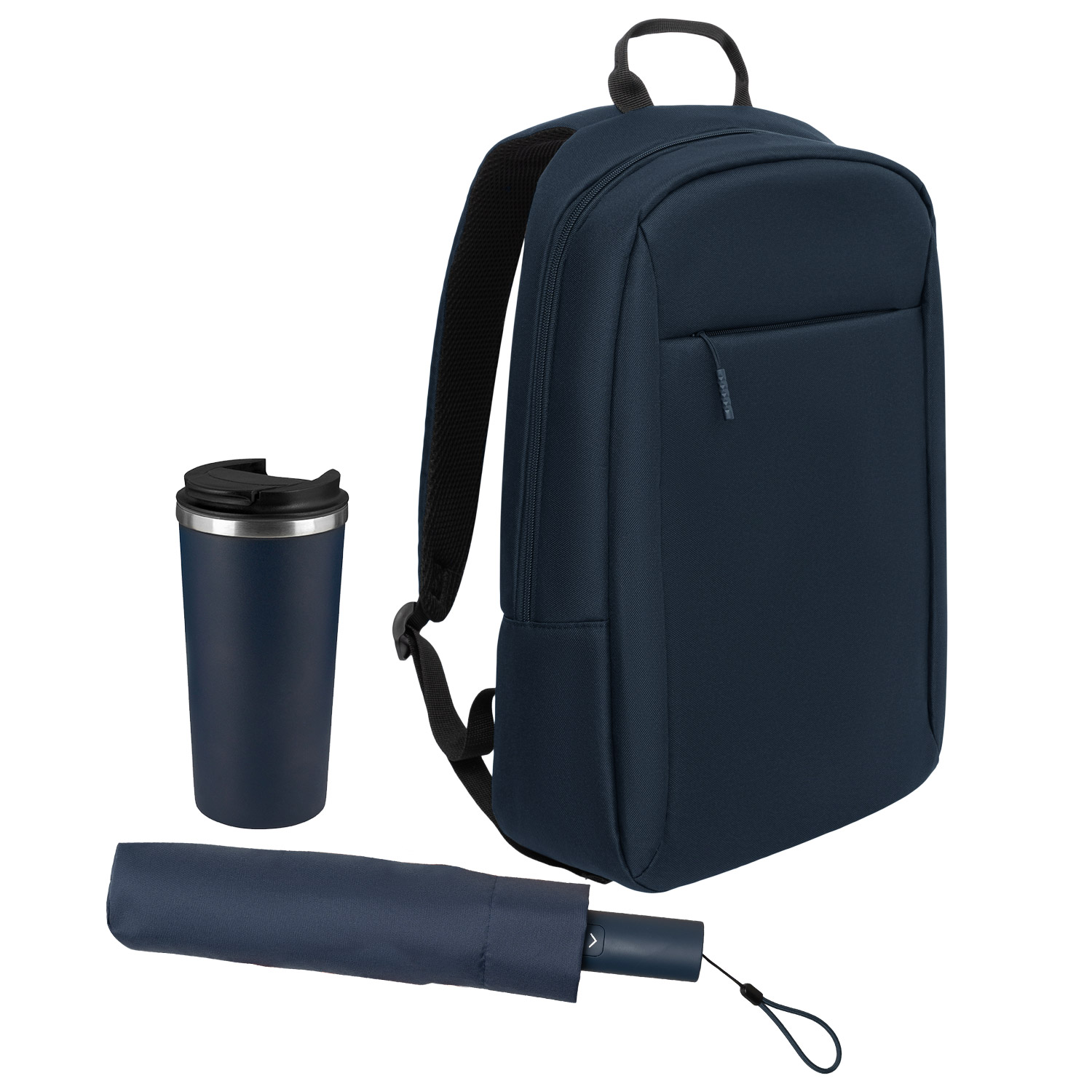 Подарочный набор Sirius, синий (зонт, термокружка, рюкзак)-0