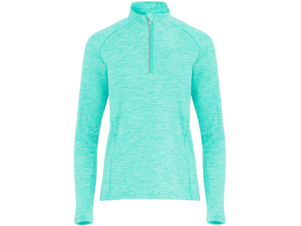 Толстовка с воротом на молнии женская Melbourne, ментоловый меланж-0