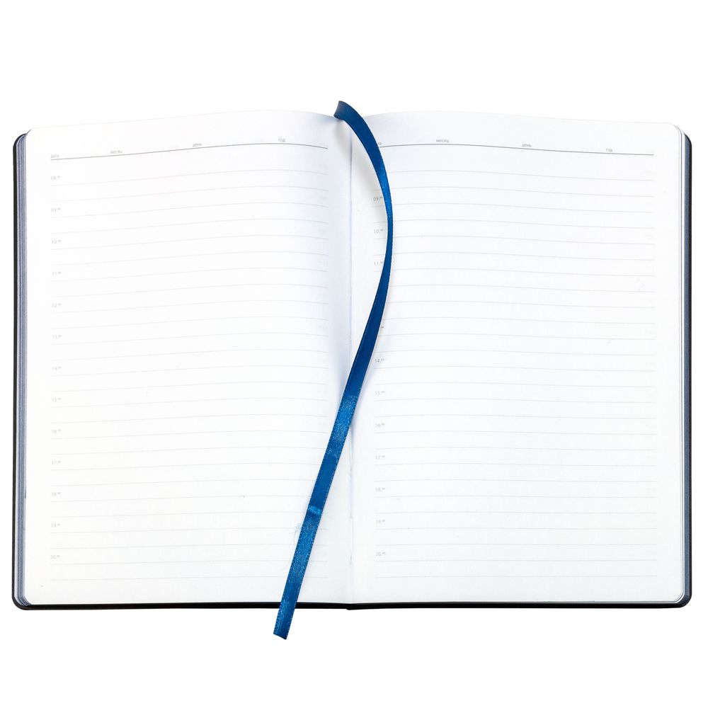 Ежедневник Bookmark, недатированный, черный с синим-3