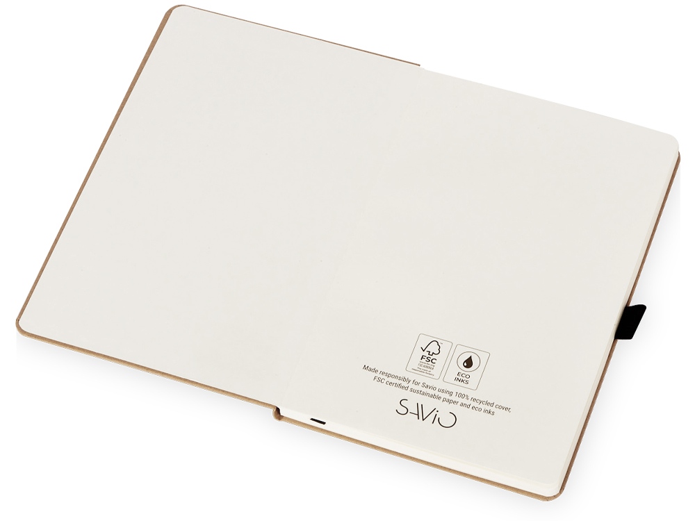 Блокнот Sevilia Hard, твердая обложка из крафта A5, 80 листов, крафтовый/черный-2