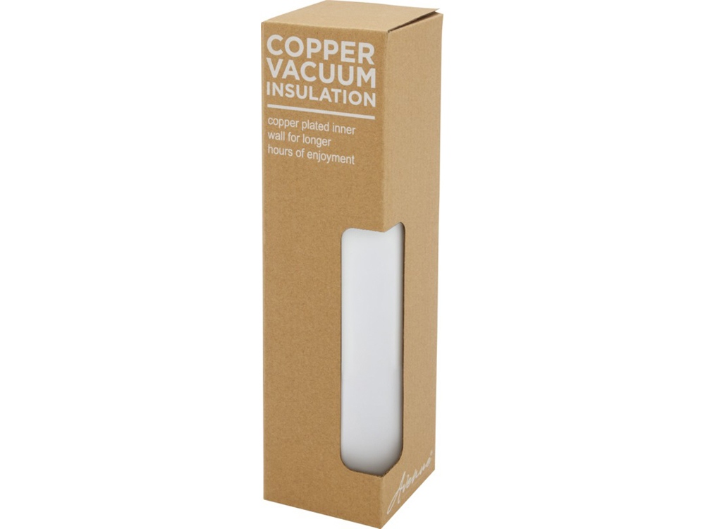 Marka, медная бутылка объемом 600 мл с вакуумной изоляцией и металлической петлей, белый-5