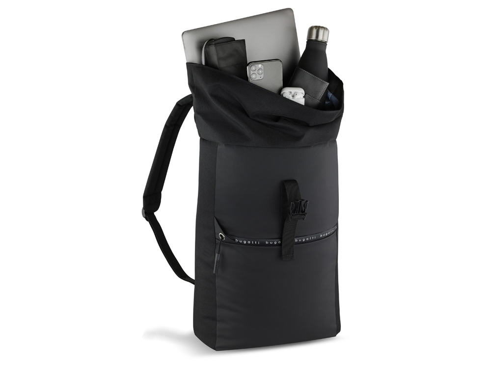 Рюкзак BUGATTI Blanc Delight, чёрный, нейлон RPET600D/тарпаулин/полиэстер, 41х13х46 см, 15 л-2