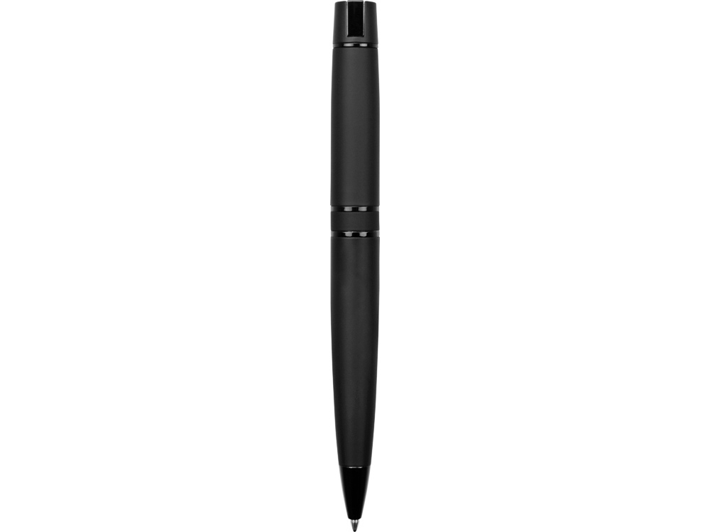 Ручка металлическая шариковая Uma VIP GUM soft-touch с зеркальной гравировкой, черный-4