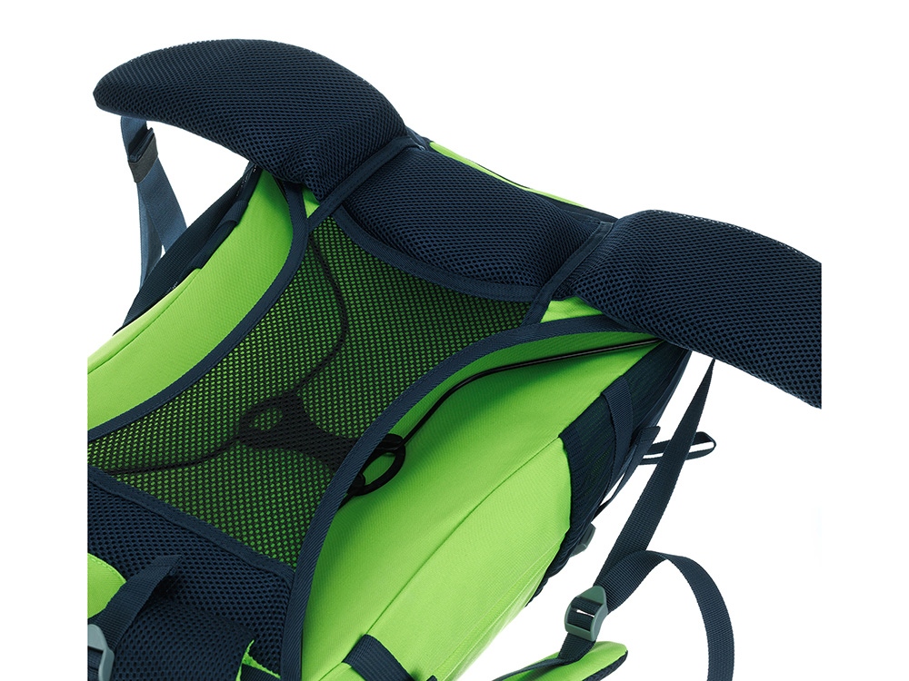 Туристический рюкзак TORBER КЕМПИНГ, синий/салатовый, полиэстер, 36 х 54 х 16 см-7