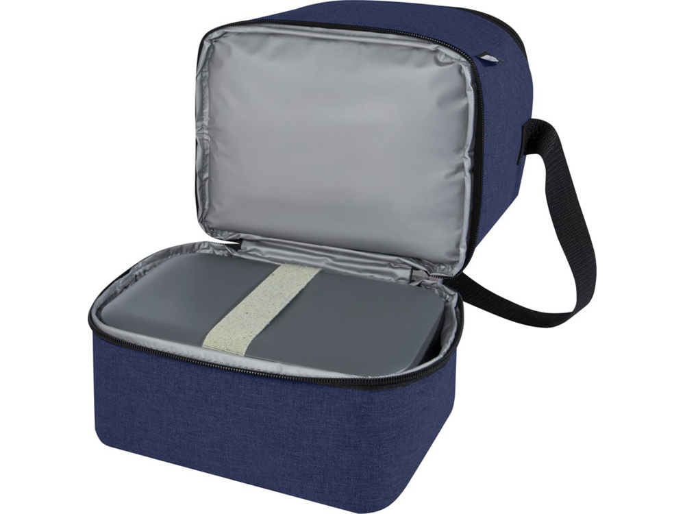 Tundra, сумка-холодильник из переработанного PET-пластика, для обеда, на 9 банок - Heather navy-4