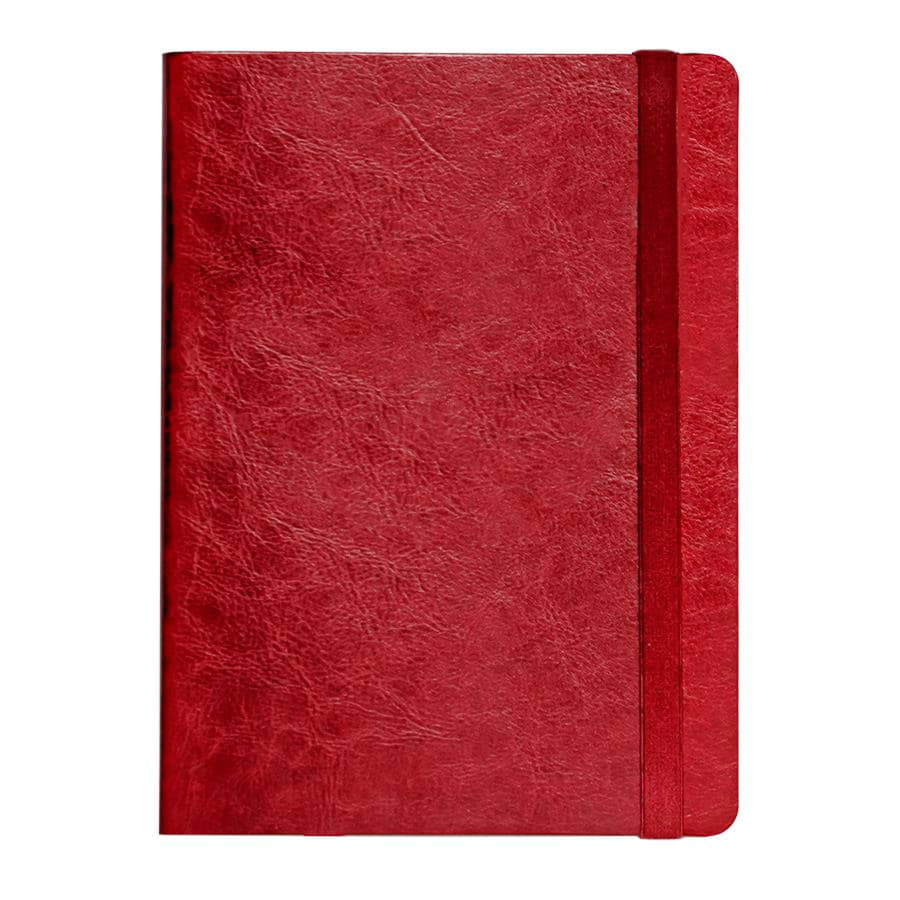 Ежедневник недатированный Boomer, А5,  красный, кремовый блок в линейку, без обреза, красный-1