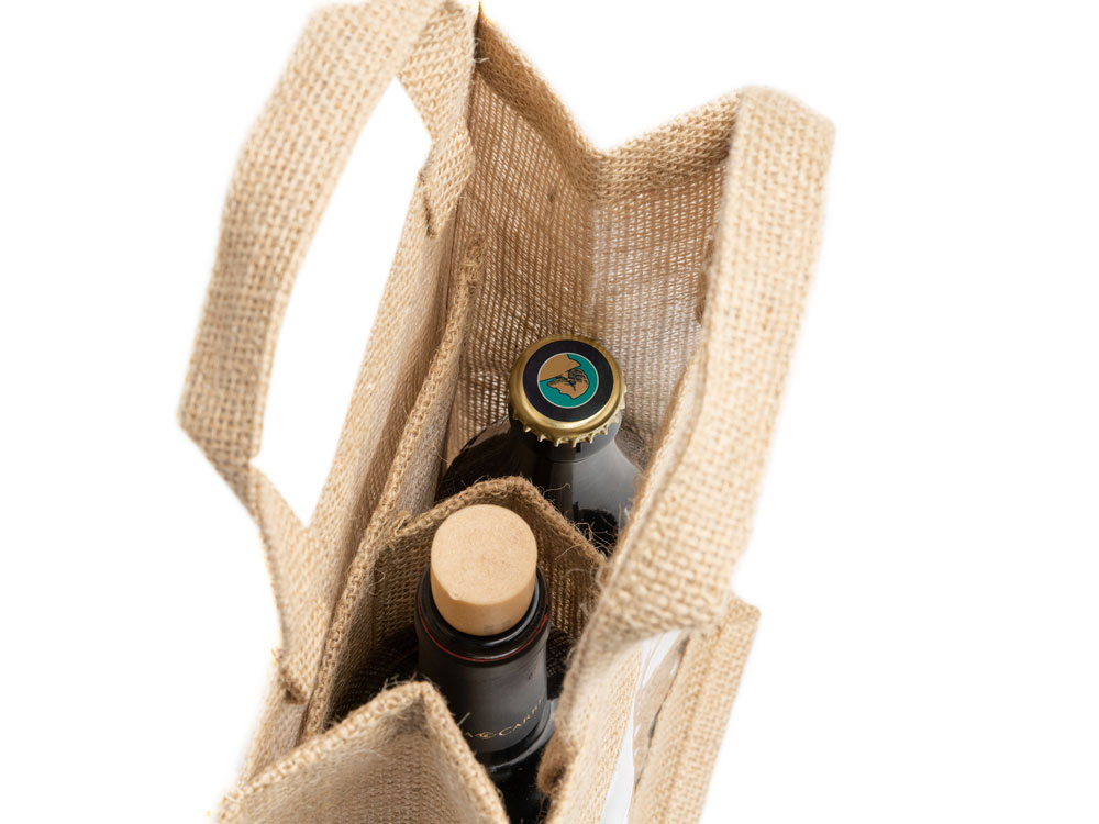 Сумка GRACE из ламинированного джута, бежевый-1